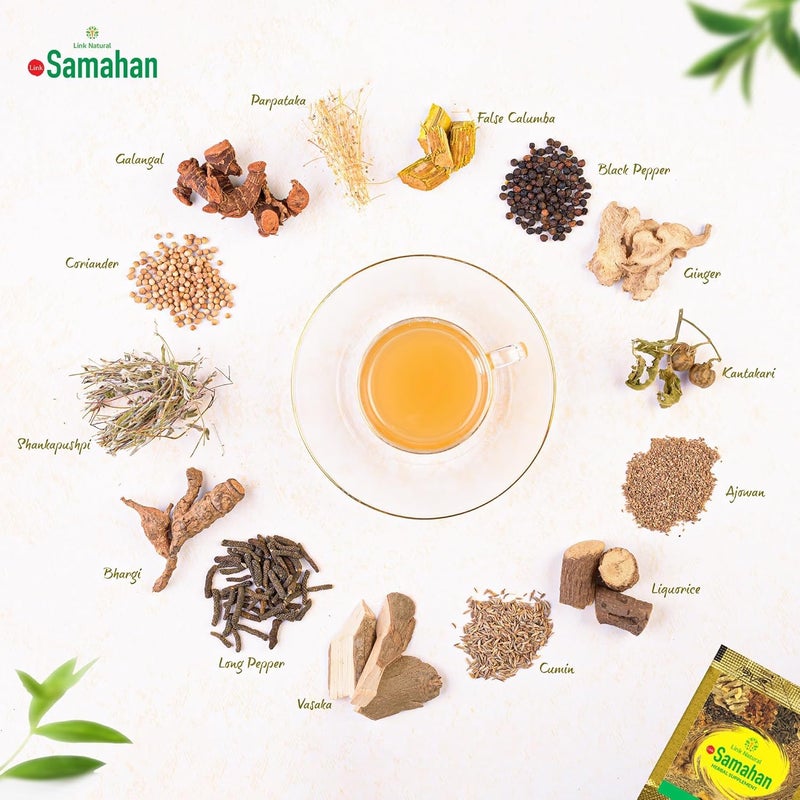 SAMAHAN Ayurvedic Herbal Tea Packets - Sri Lankan Ceylon Blend with 14 Natural Herbs Including Ginger, Black Pepper & More, Herbal Tea Bags for Wellness, Relaxation & Daily Comfort - 100 Count - Image 3